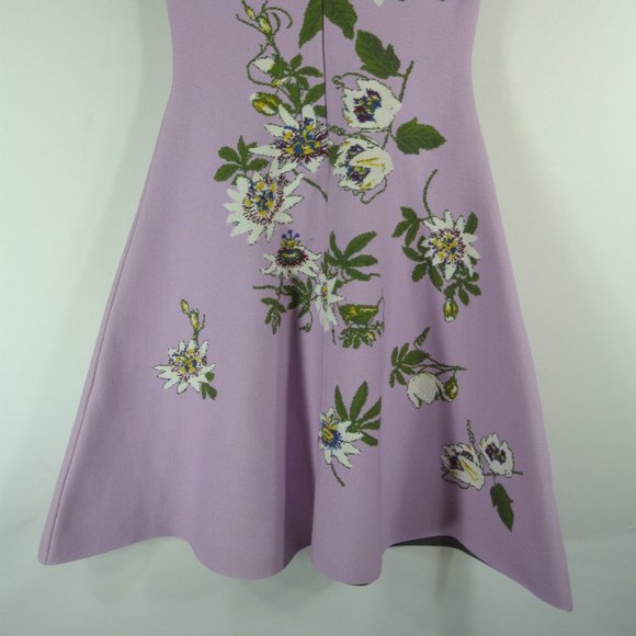 NEW OSCAR DE LA RENTA Jacquard-Knit Passionflower Dress size XS #1177 - Picture 9 of 12